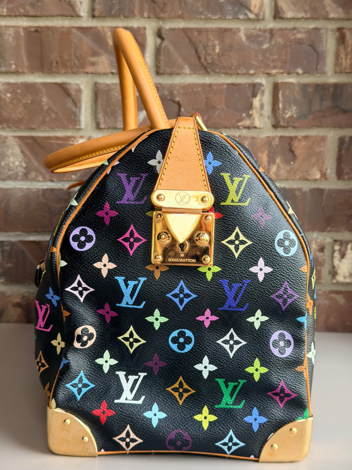 Louis Vuitton Keepall Black Multicolor 45	35734