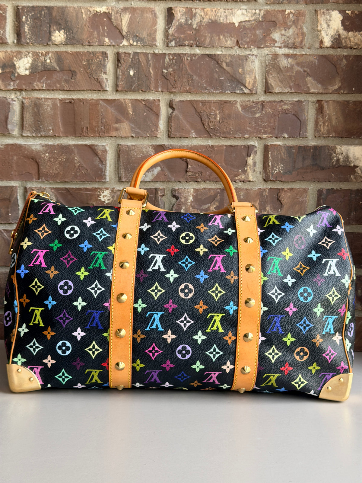 Louis Vuitton Keepall Black Multicolor 45	35734