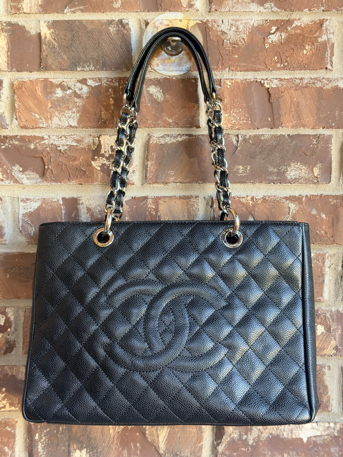 Chanel Grand Shopping Tote Quilted Caviar Black 53463