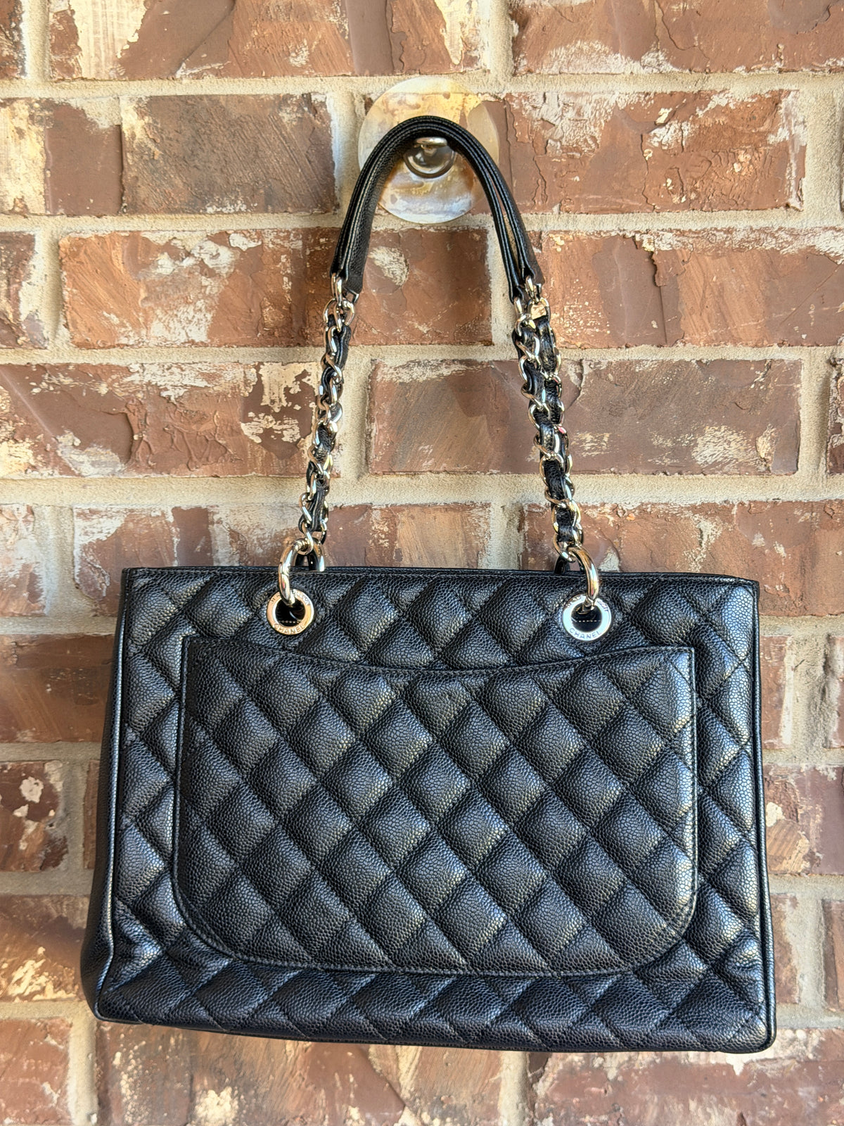 Chanel Grand Shopping Tote Quilted Caviar Black 53463