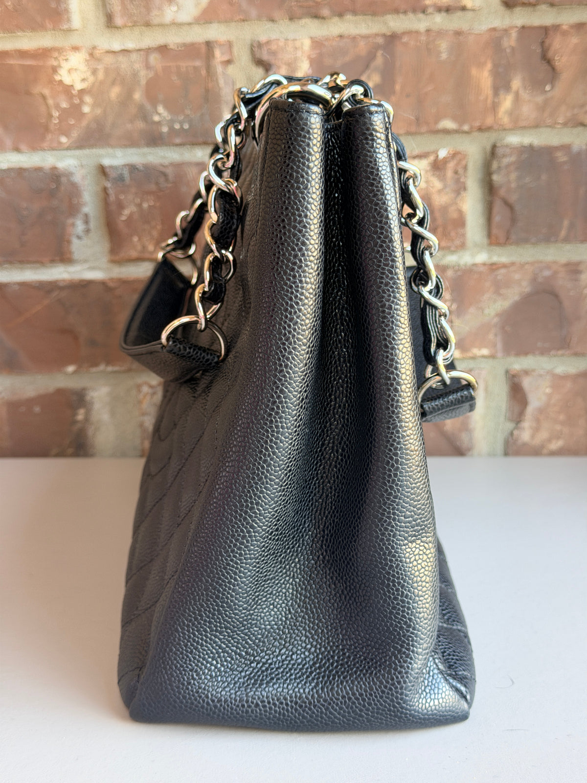 Chanel Grand Shopping Tote Quilted Caviar Black 53463