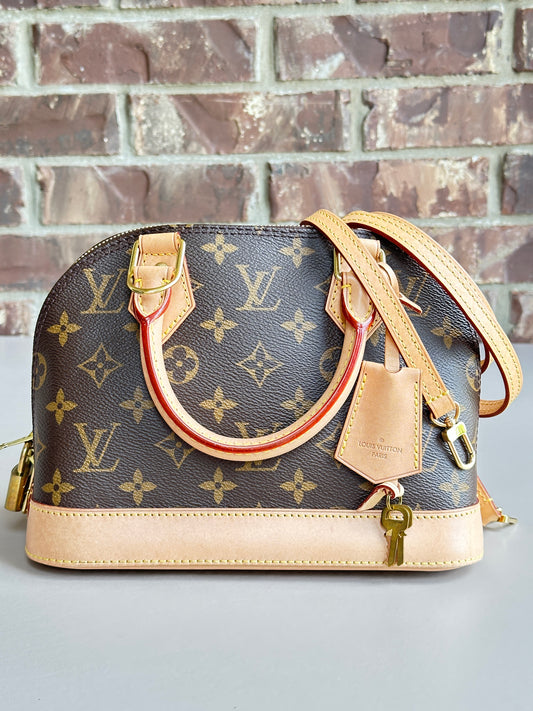 Louis Vuitton Alma Handbag Monogram Canvas BB Brown 92801