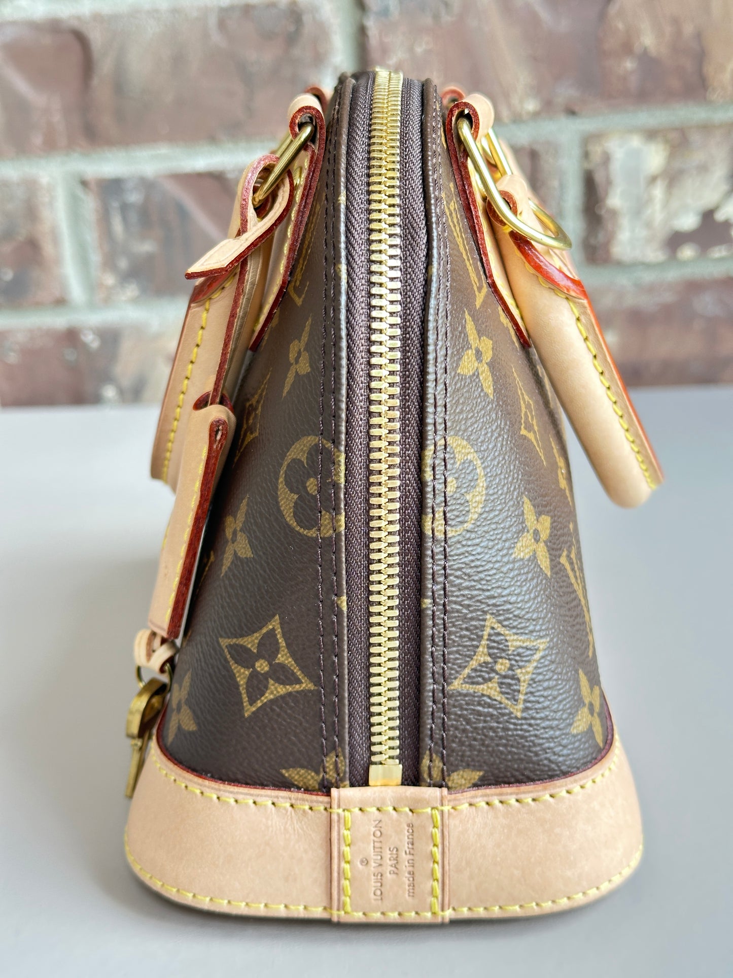Louis Vuitton Alma Handbag Monogram Canvas BB Brown 92801