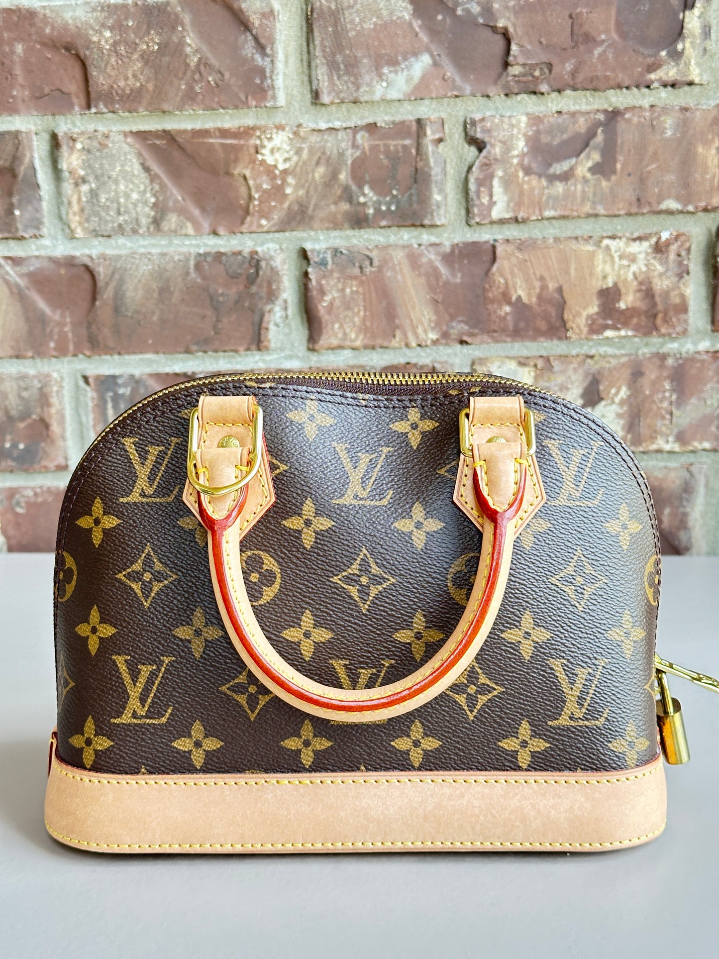 Louis Vuitton Alma Handbag Monogram Canvas BB Brown 92801