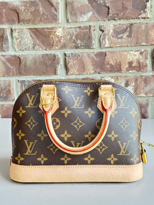 Louis Vuitton Alma Handbag Monogram Canvas BB Brown 92801