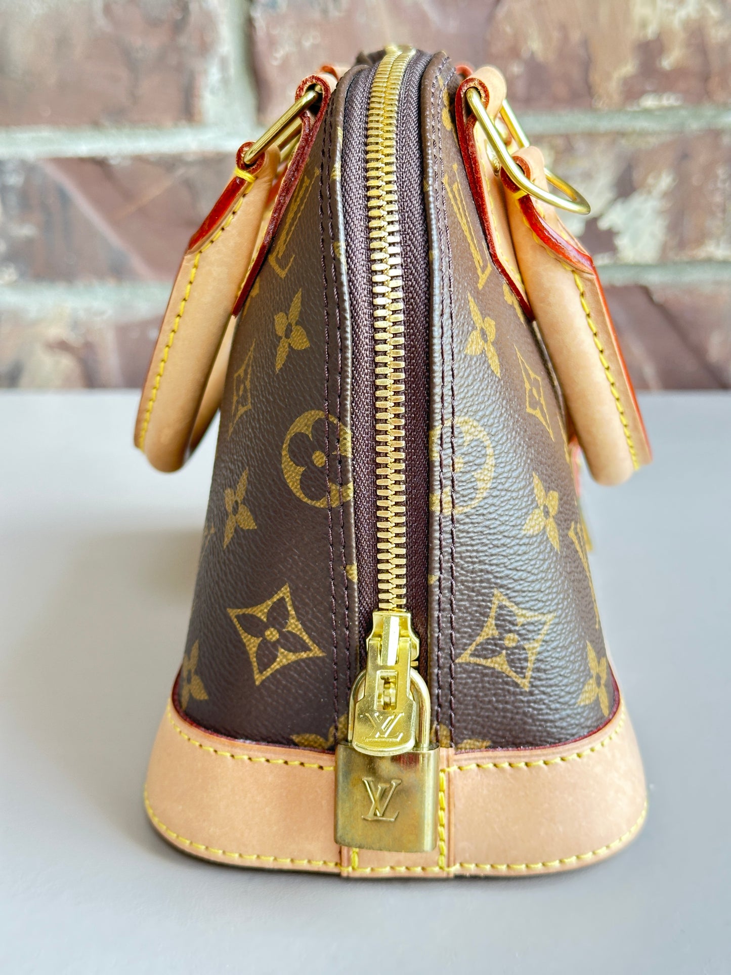 Louis Vuitton Alma Handbag Monogram Canvas BB Brown 92801