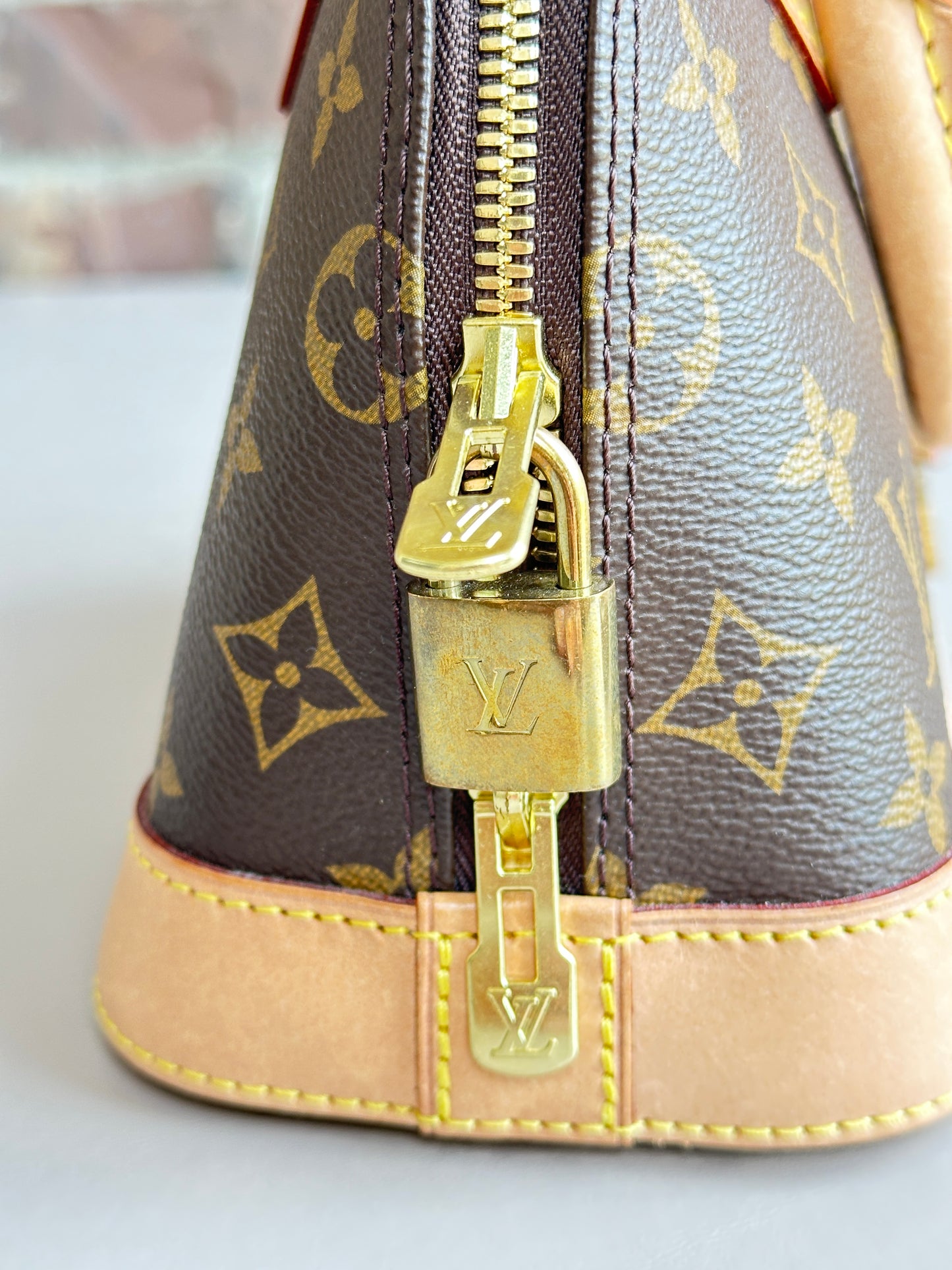 Louis Vuitton Alma Handbag Monogram Canvas BB Brown 92801