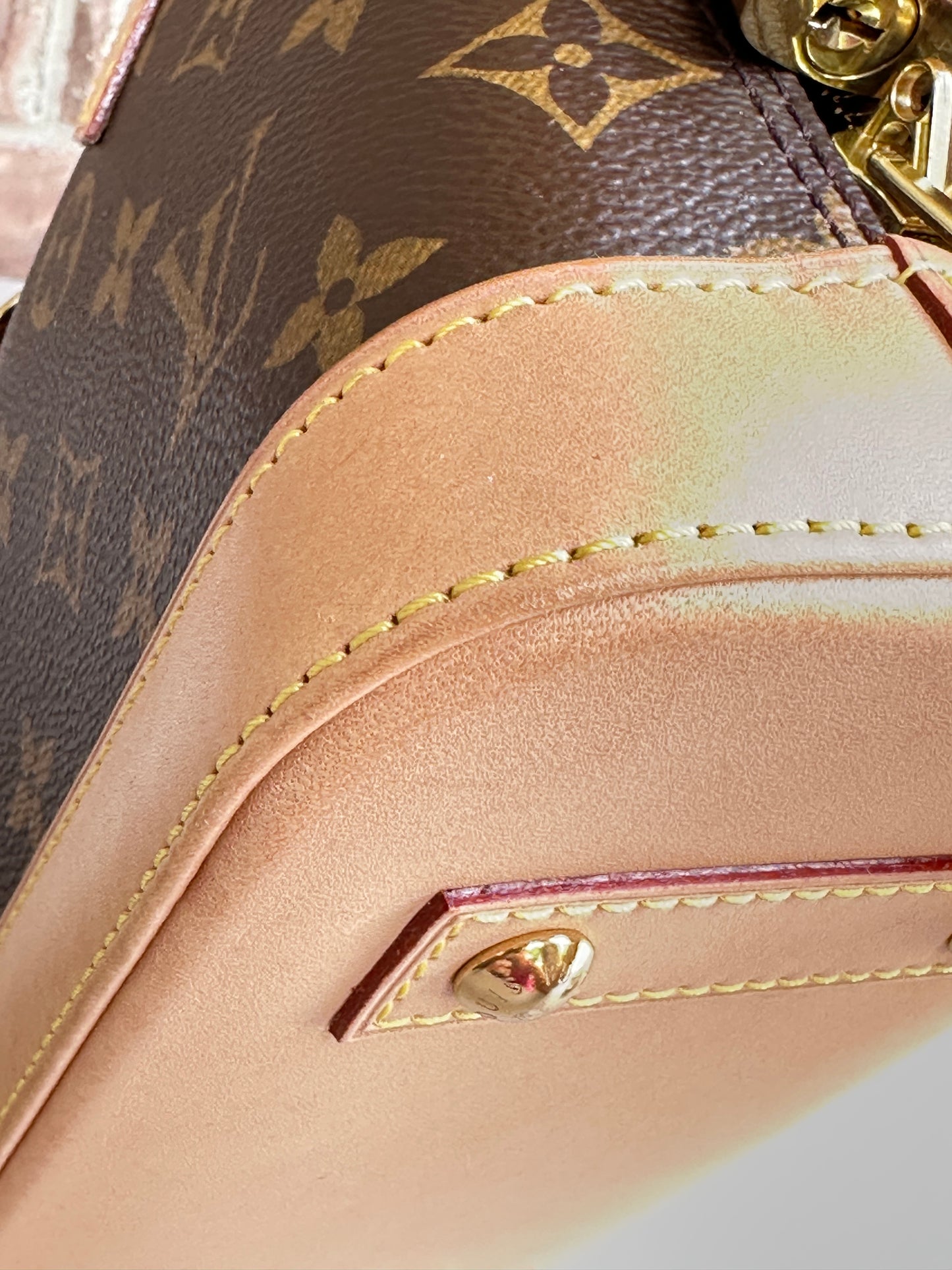 Louis Vuitton Alma Handbag Monogram Canvas BB Brown 92801
