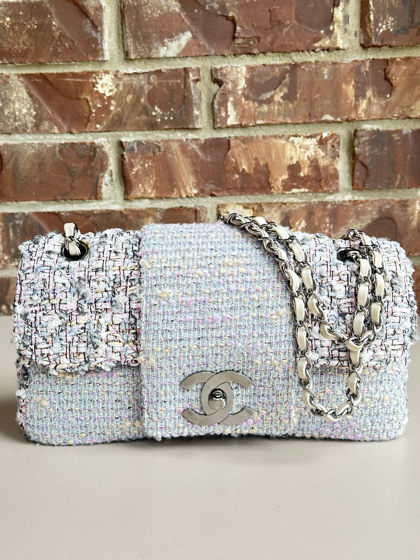 Chanel Fantasy Flap Bag Tweed Medium	Multicolor 74534