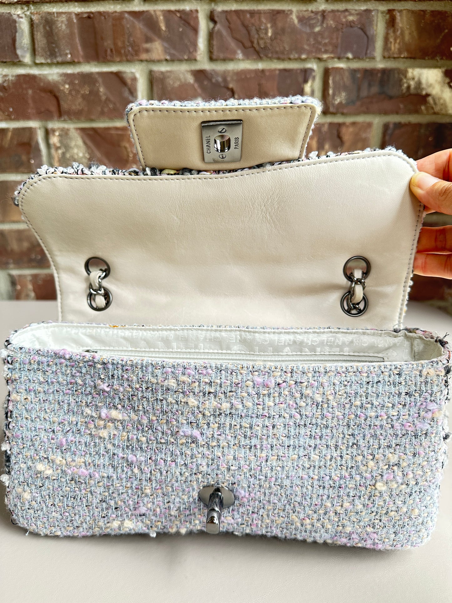 Chanel Fantasy Flap Bag Tweed Medium	Multicolor 74534