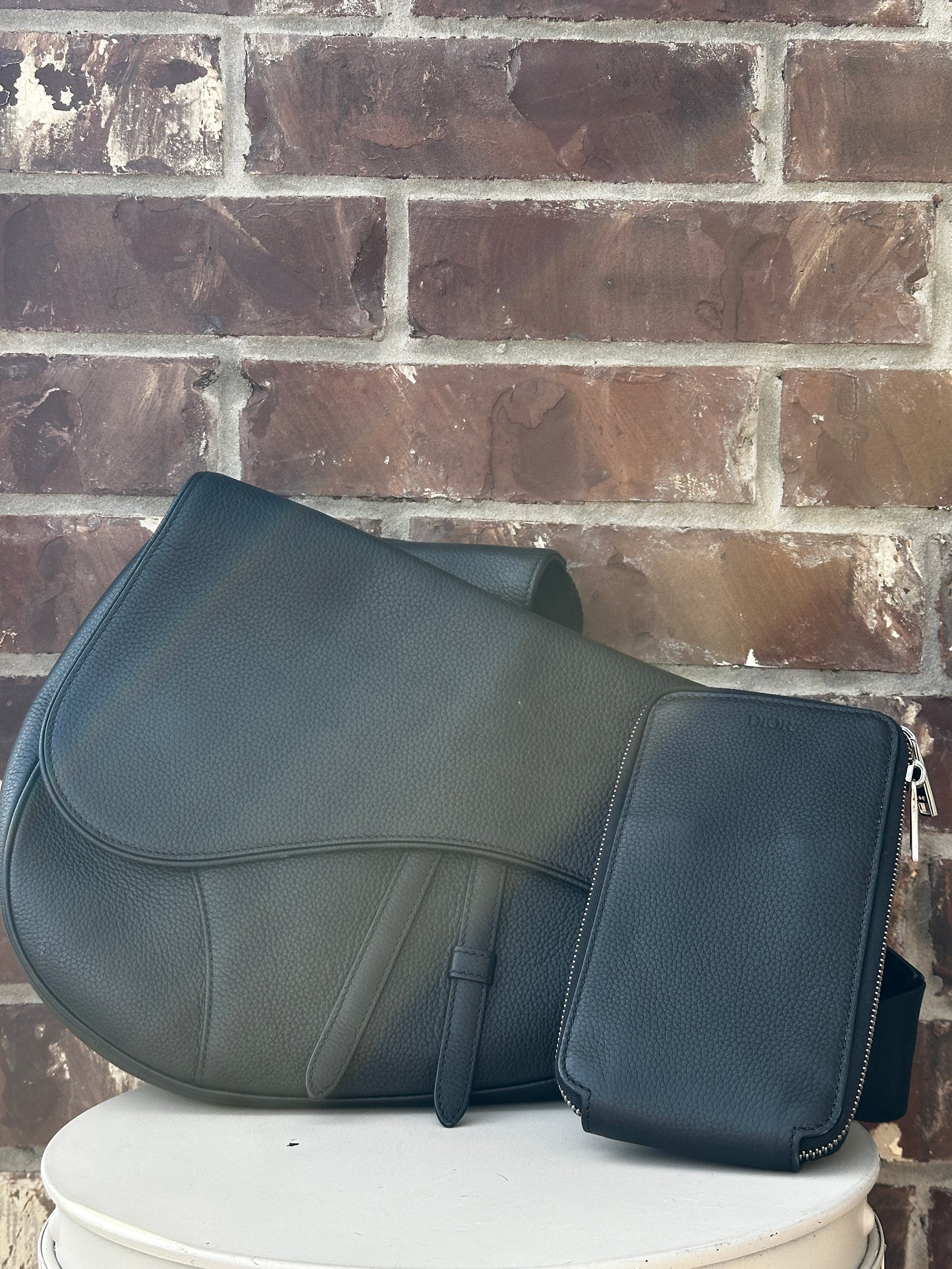 Christian Dior Saddle Crossbody Leather Maxi  60043