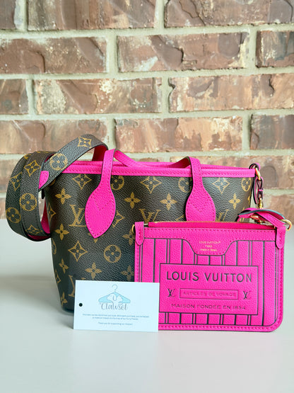 Louis Vuitton Monogram Neverfull Inside Out Bandouliere BB Rose Pondichery 59281