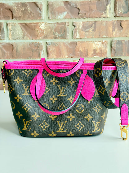 Louis Vuitton Monogram Neverfull Inside Out Bandouliere BB Rose Pondichery 59281