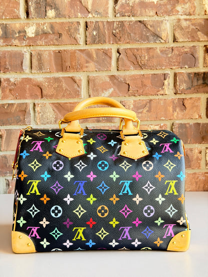 Louis Vuitton Monogram Multicolor Speedy 30 Black 48293