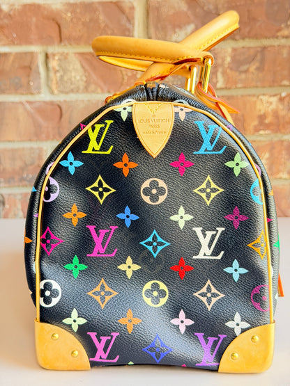 Louis Vuitton Monogram Multicolor Speedy 30 Black 48293