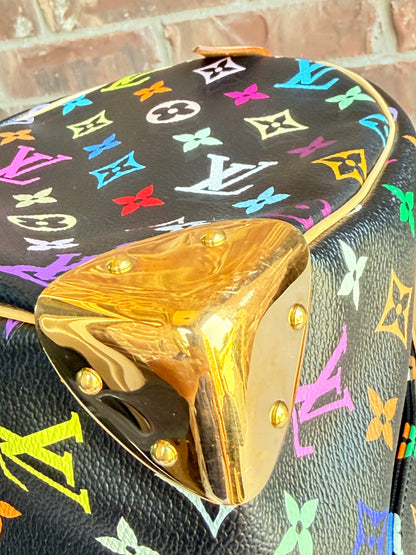 Louis Vuitton Monogram Multicolor Speedy 30 Black 48293
