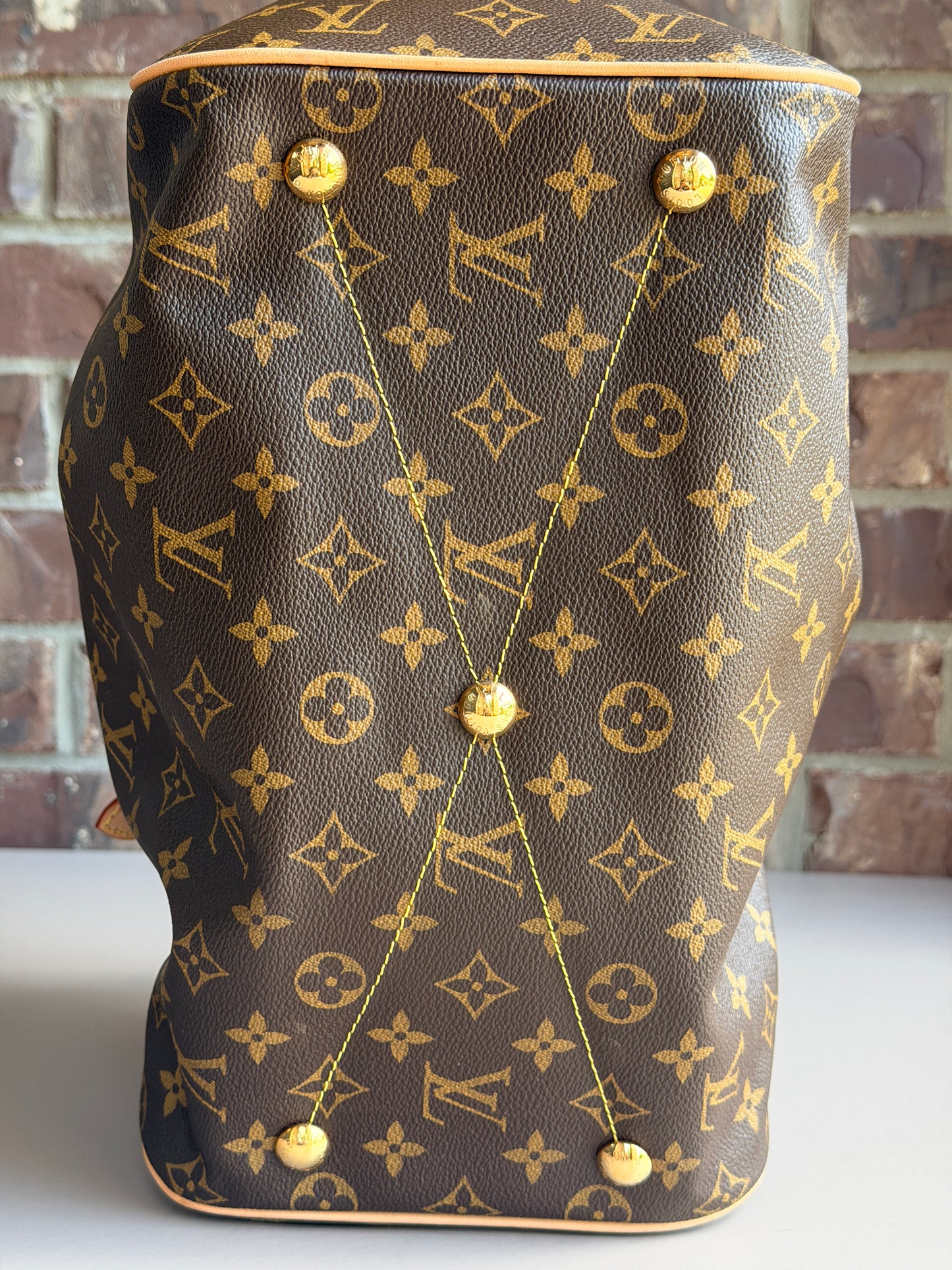 Louis Vuitton Tivoli Handbag Monogram Canvas GM Brown 82974