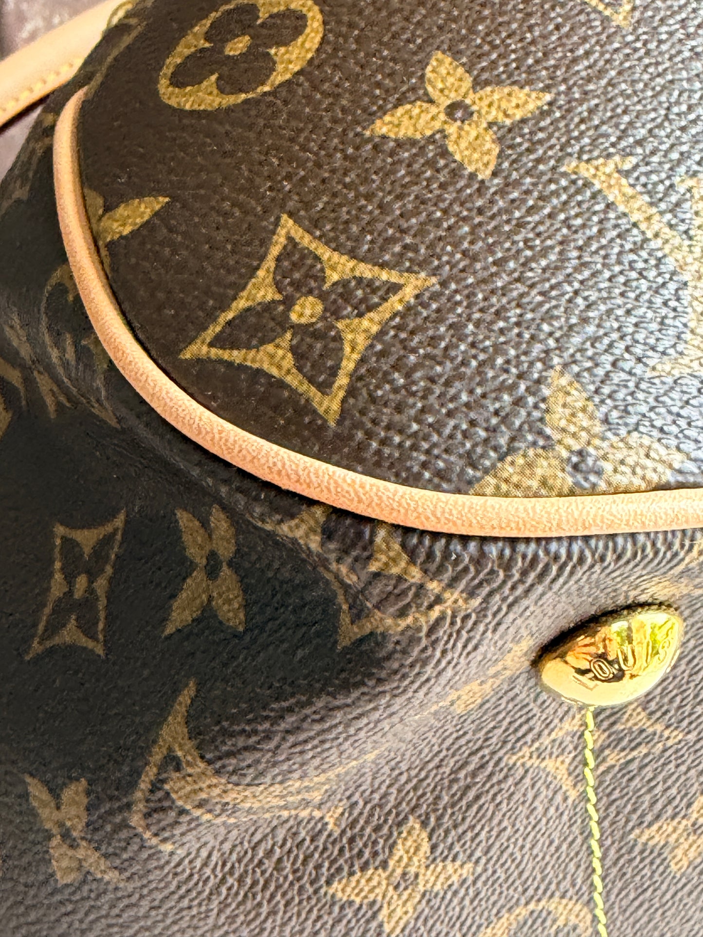 Louis Vuitton Tivoli Handbag Monogram Canvas GM Brown 82974