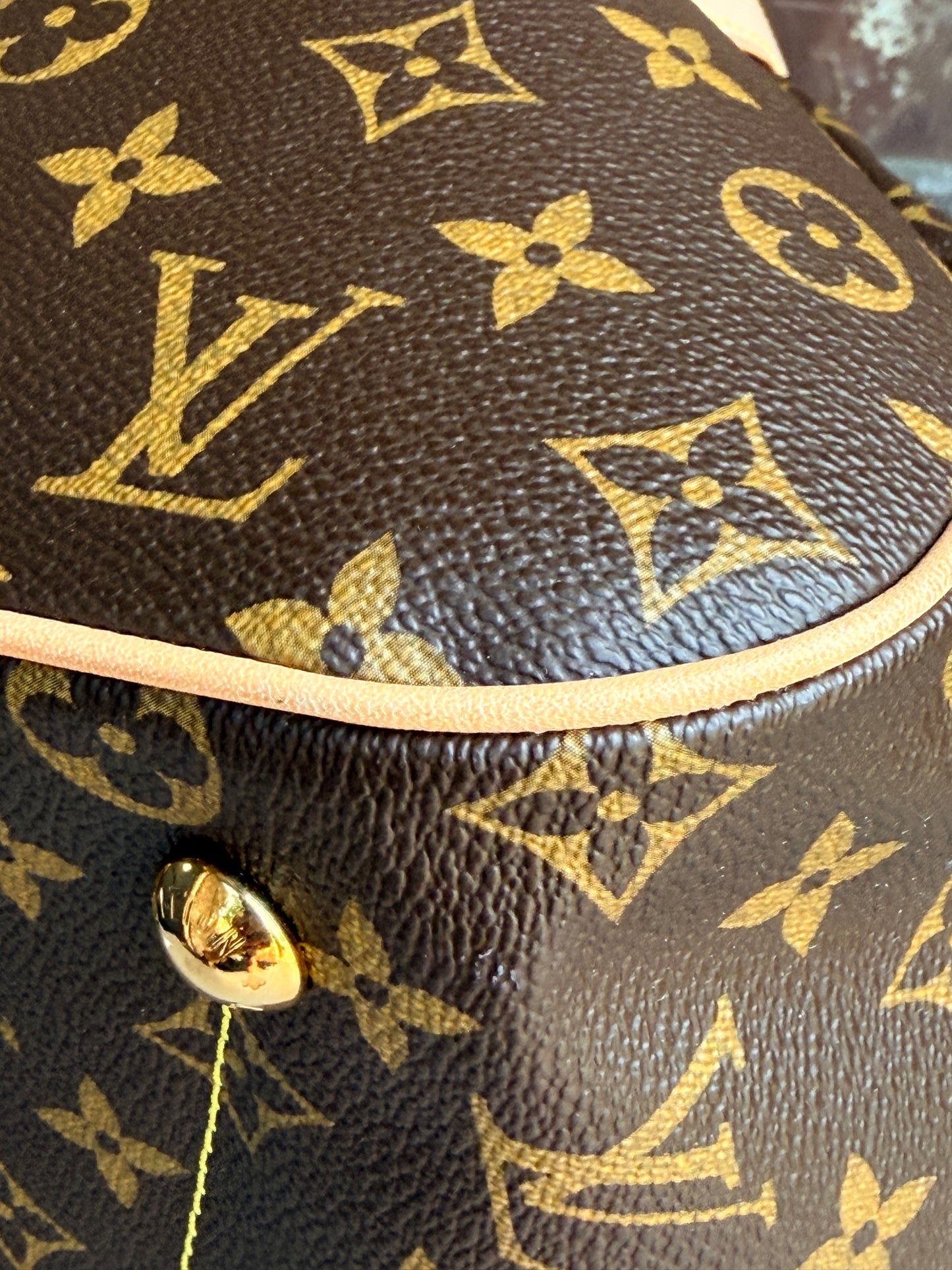 Louis Vuitton Tivoli Handbag Monogram Canvas GM Brown 82974