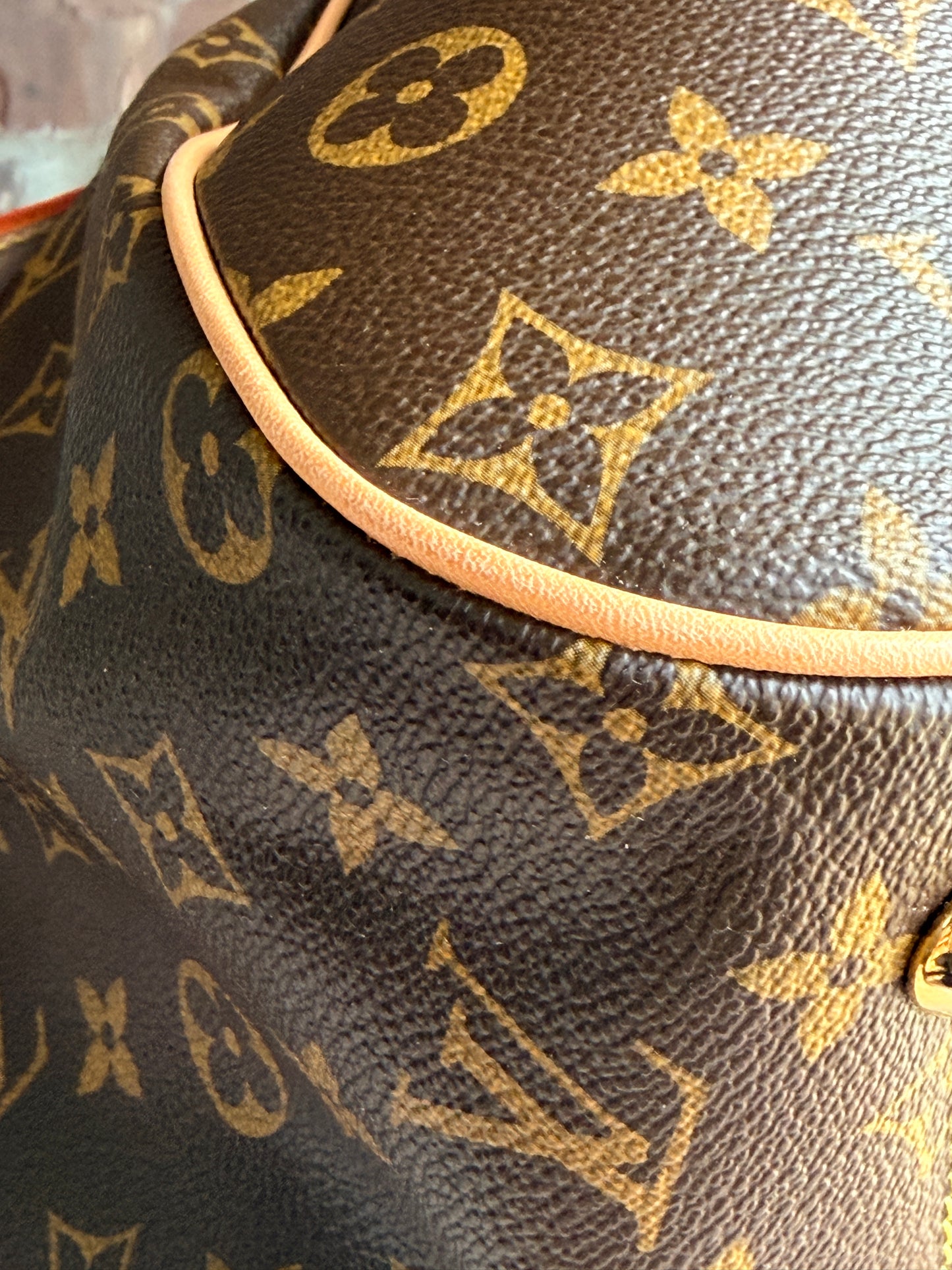 Louis Vuitton Tivoli Handbag Monogram Canvas GM Brown 82974
