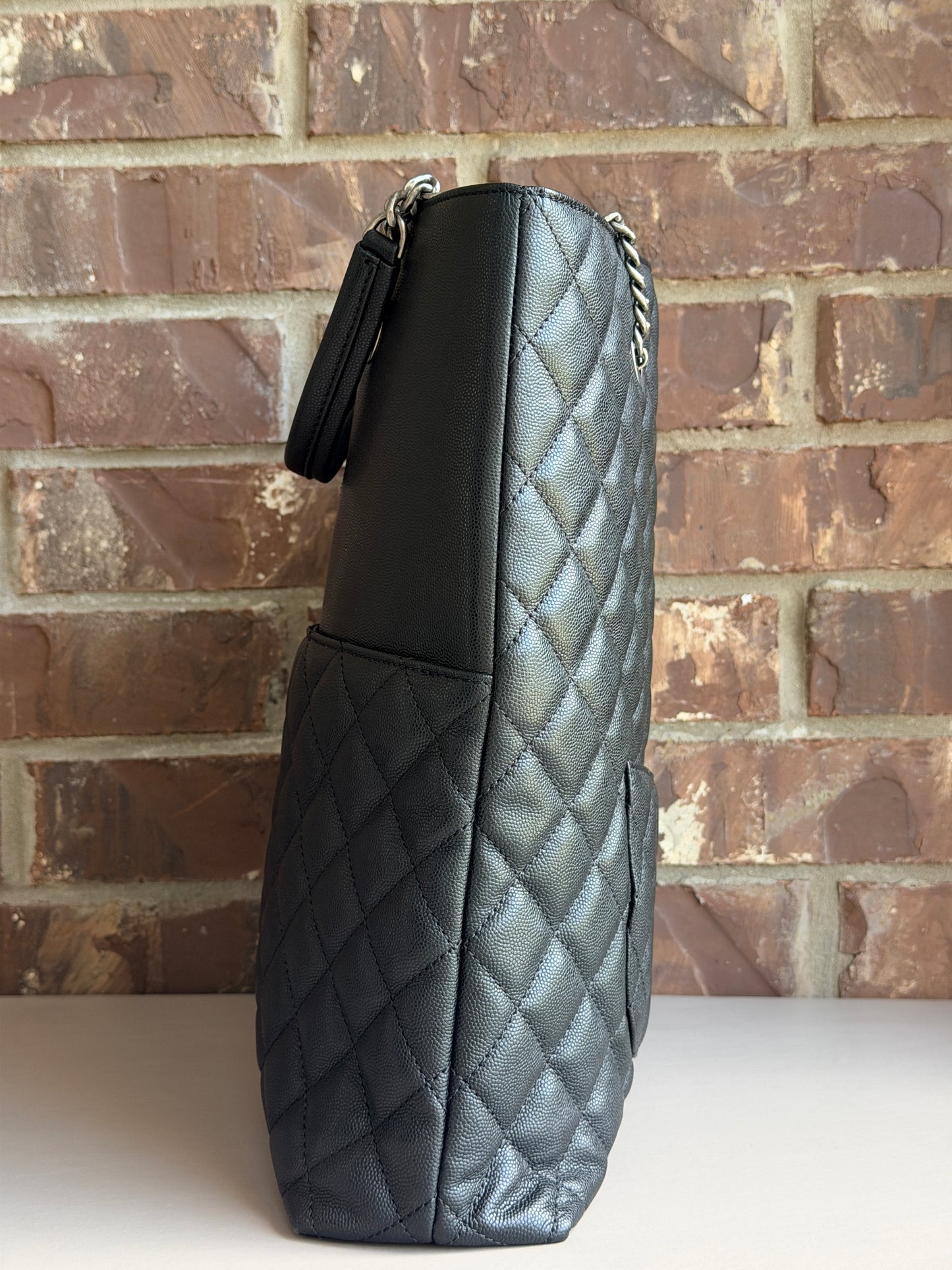 Chanel Urban Delight Chain Tote Quilted Caviar Large Black 82746