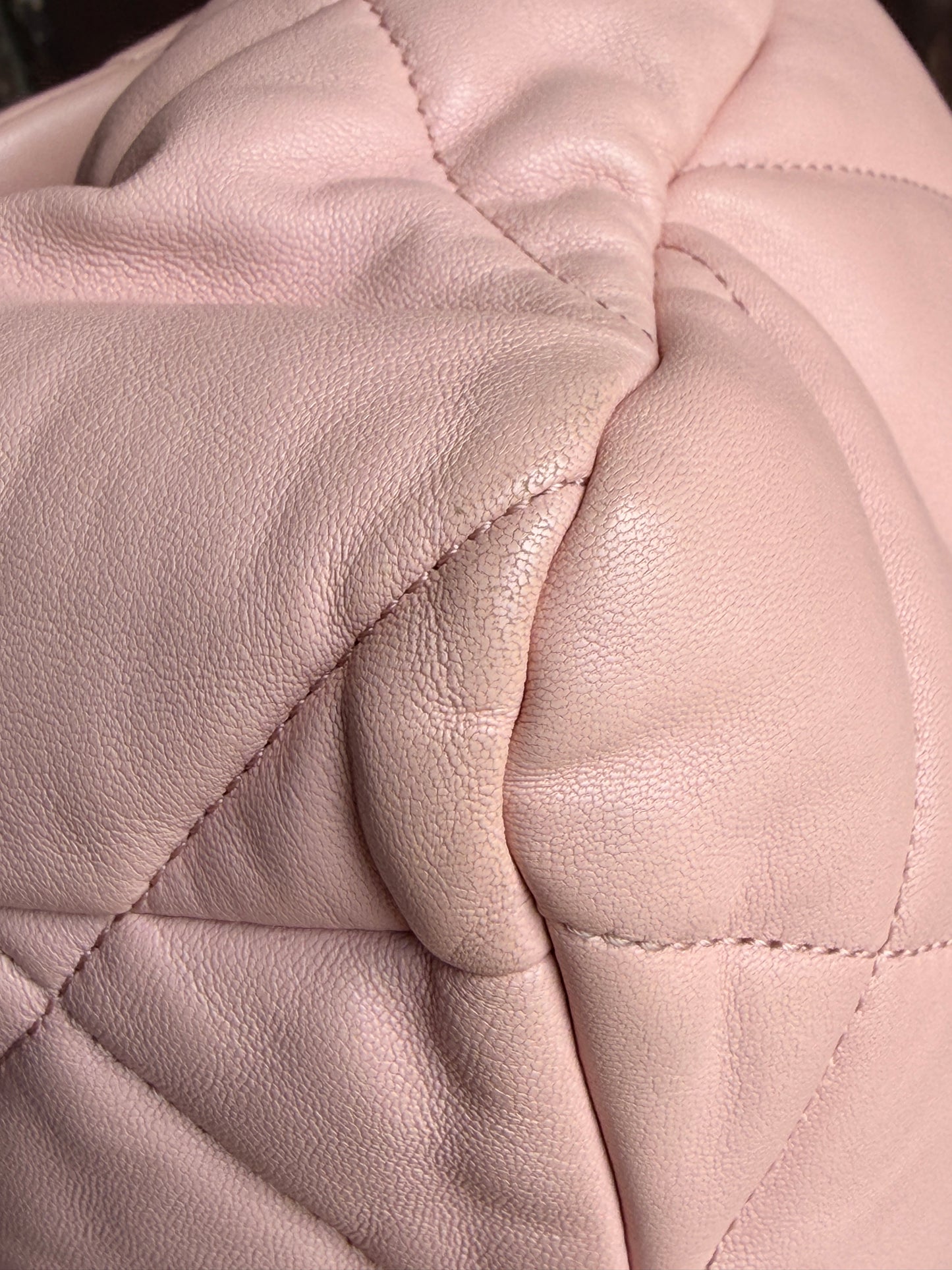 Chanel 19 Flap Bag Quilted Leather Large Light Pink 82937