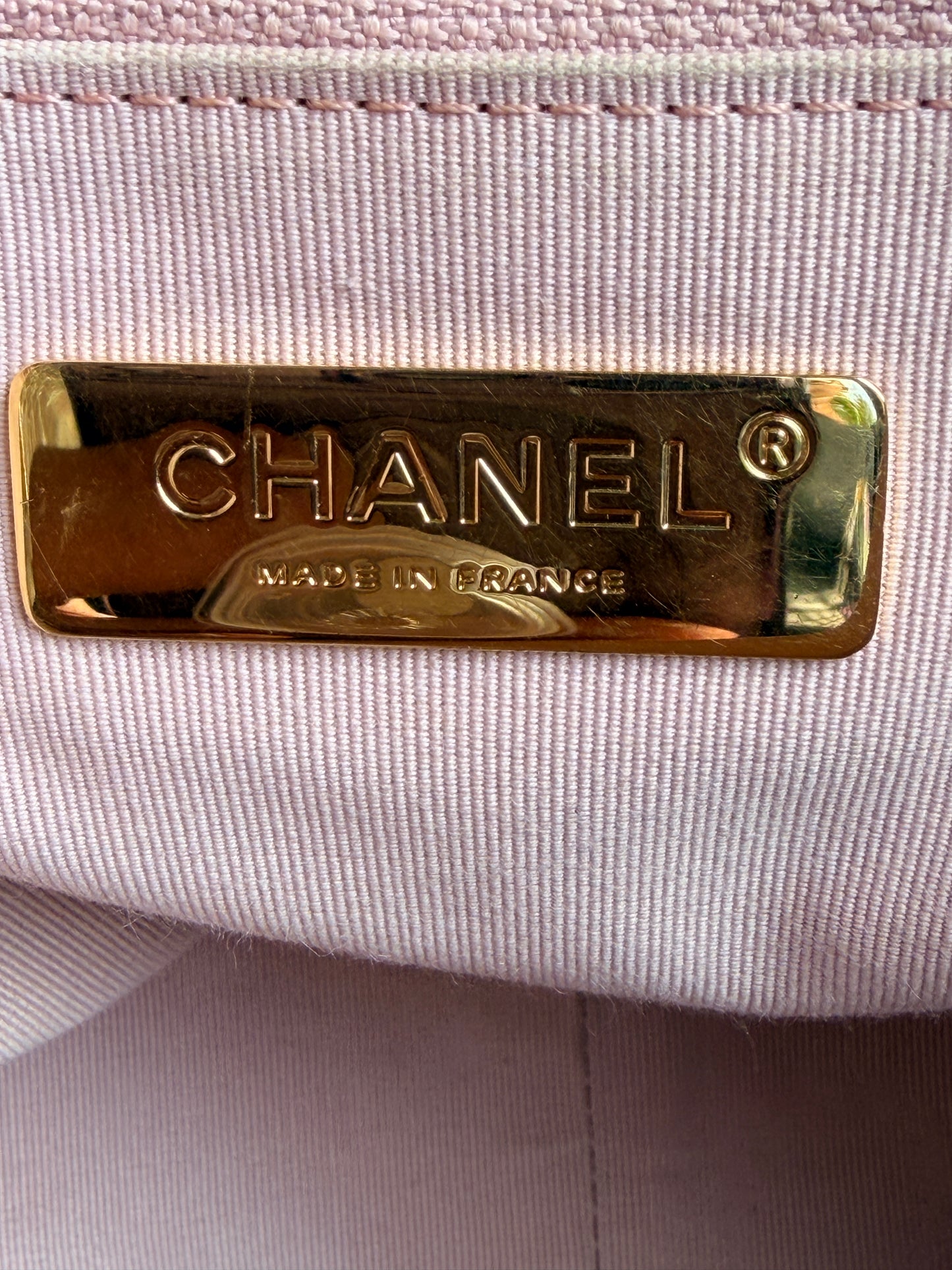 Chanel 19 Flap Bag Quilted Leather Large Light Pink 82937