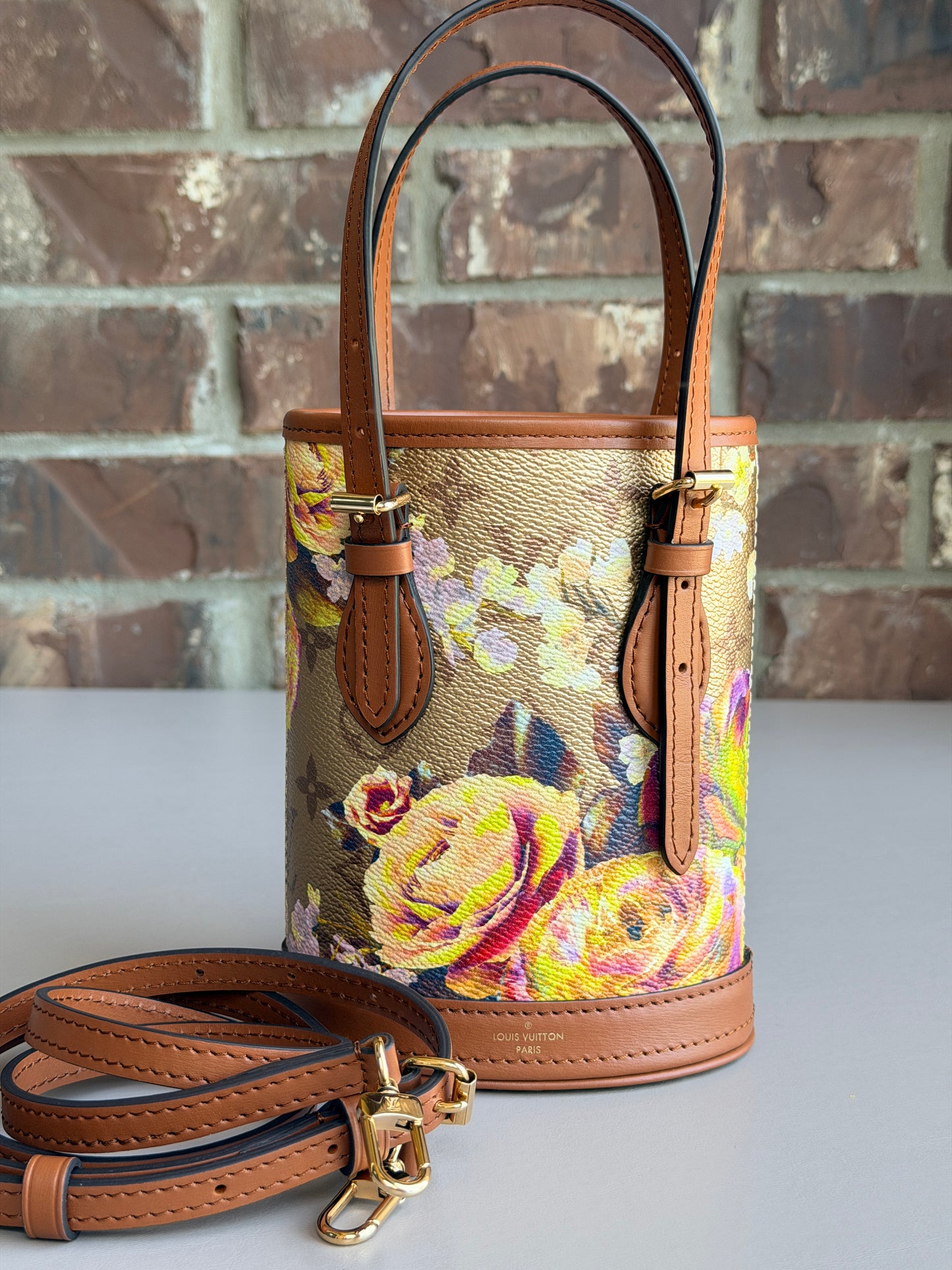 Louis Vuitton Bucket Bag Limited Edition Garden Monogram Canvas Nano	43957
