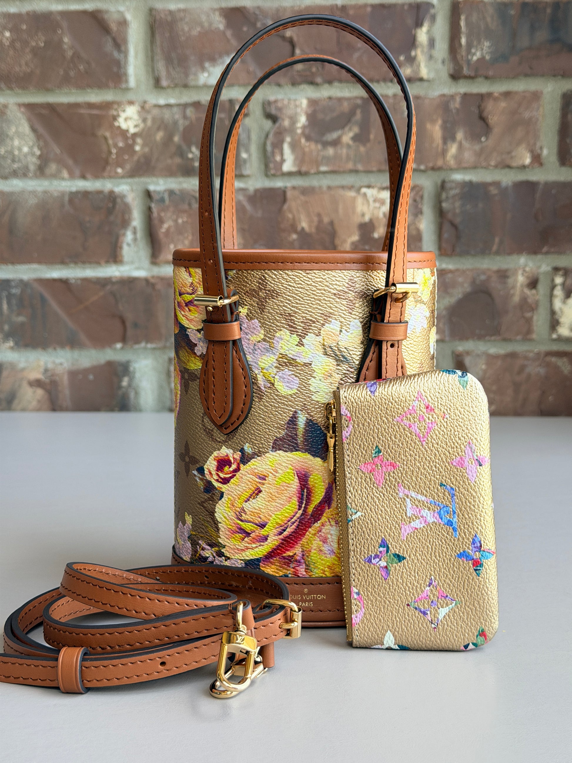 Louis Vuitton Bucket Bag Limited Edition Garden Monogram Canvas Nano	43957