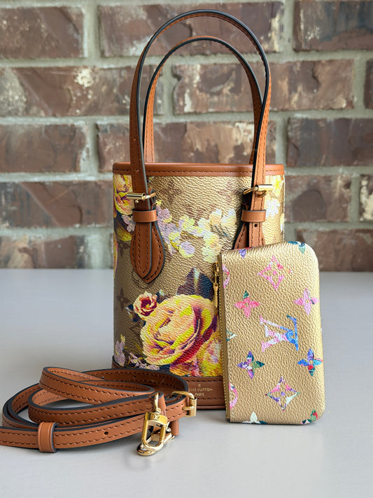 Louis Vuitton Bucket Bag Limited Edition Garden Monogram Canvas Nano	43957