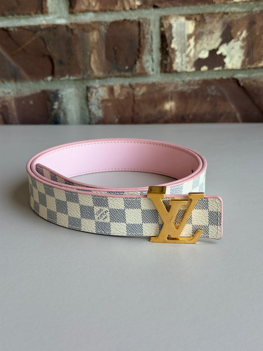 Louis Vuitton LV Initials Belt Damier Azur Size 80 - 29405