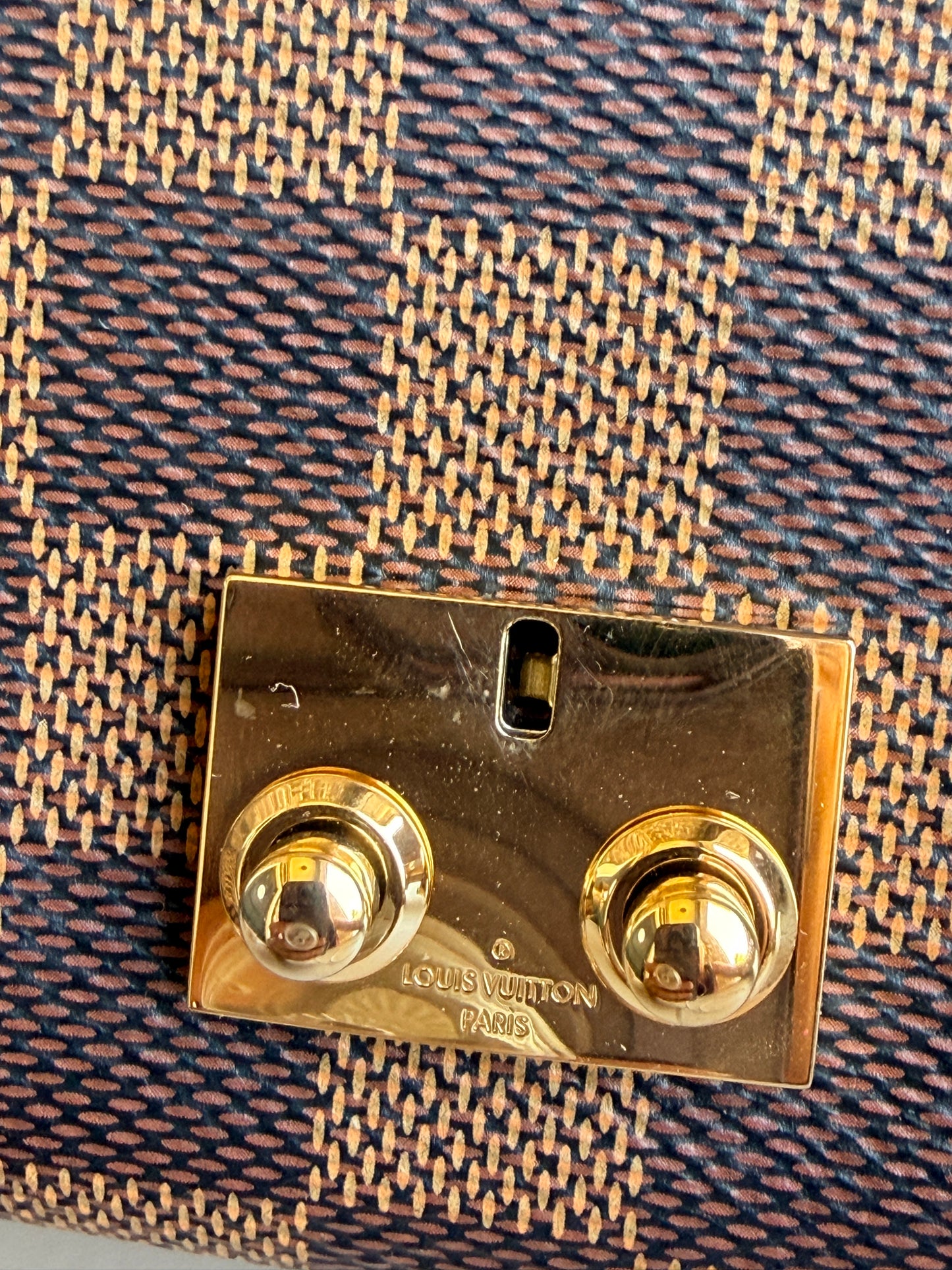 Louis Vuitton Croisette Chain Wallet Damier Ebene 47392