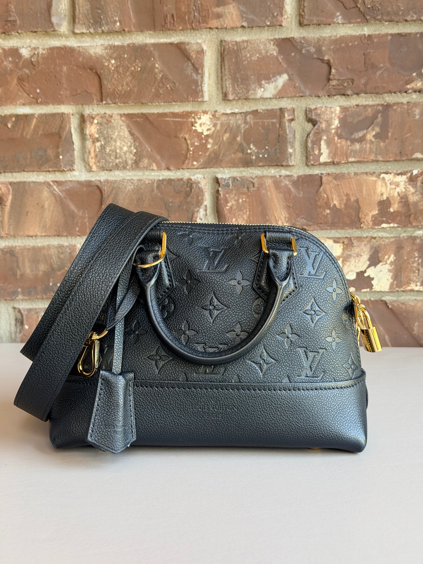 Louis Vuitton Neo Alma Handbag Monogram Empreinte Leather BB Black 82972