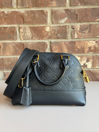 Louis Vuitton Neo Alma Handbag Monogram Empreinte Leather BB Black 82972