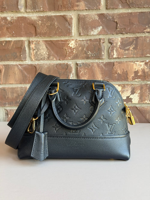 Louis Vuitton Neo Alma Handbag Monogram Empreinte Leather BB Black 82972