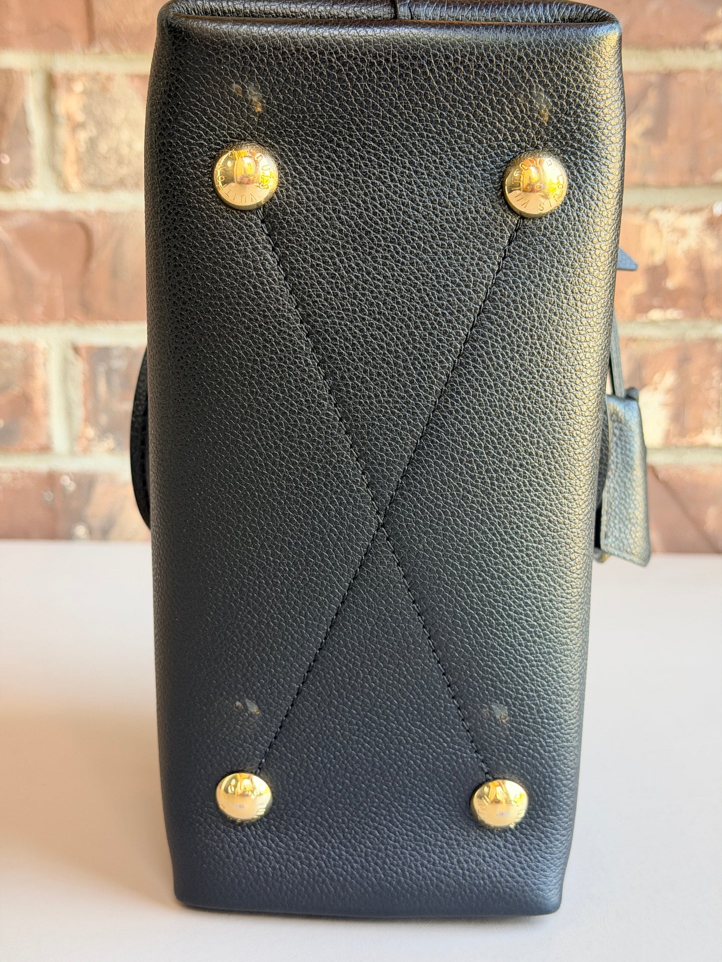 Louis Vuitton Neo Alma Handbag Monogram Empreinte Leather BB Black 82972