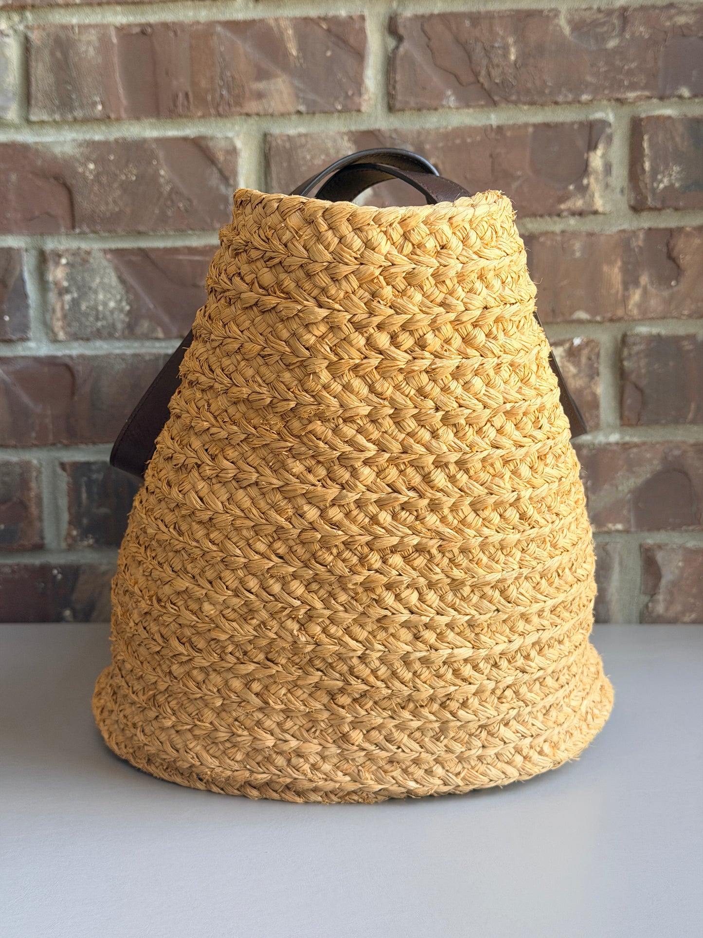 Saint Laurent Panier Basket Shopper Raffia Medium 38374