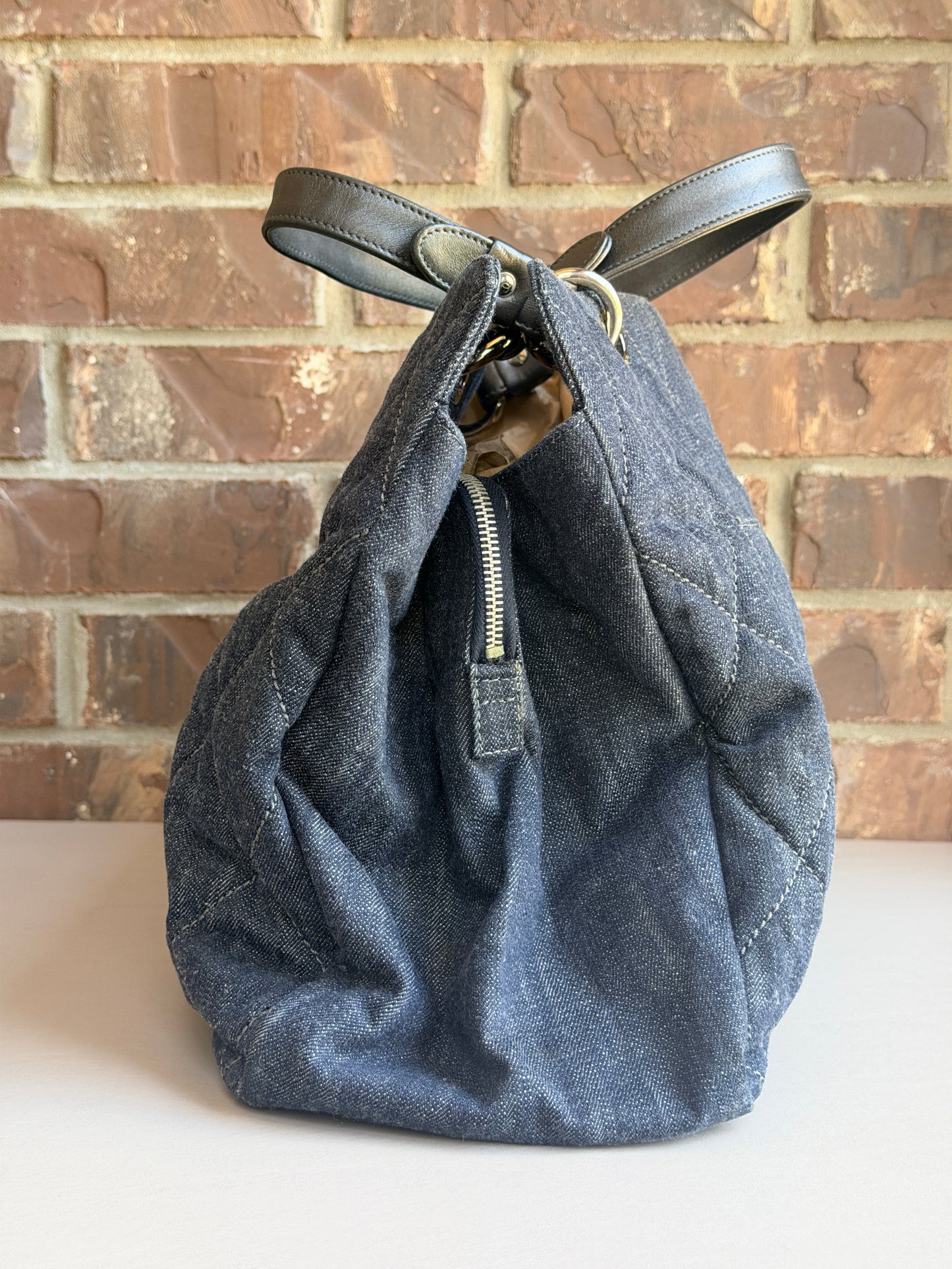 Chanel Timeless CC Soft Zip Tote Quilted Denim 25474