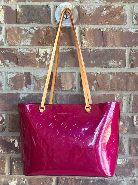 Louis Vuitton Long Beach Tote Monogram Vernis PM Burgundy 63463