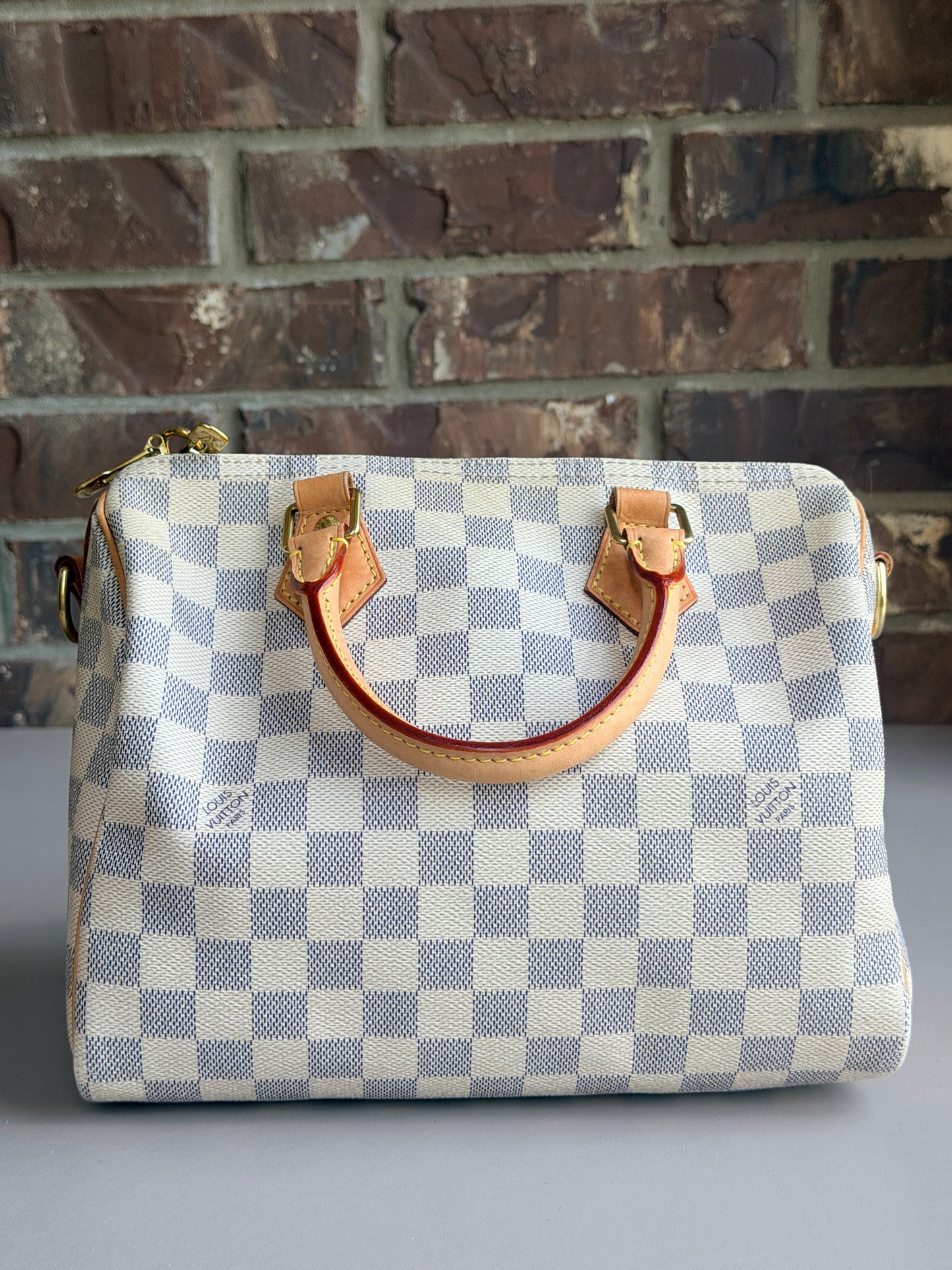 Louis Vuitton Speedy Handbag Damier Azur 25 Bando - 62384