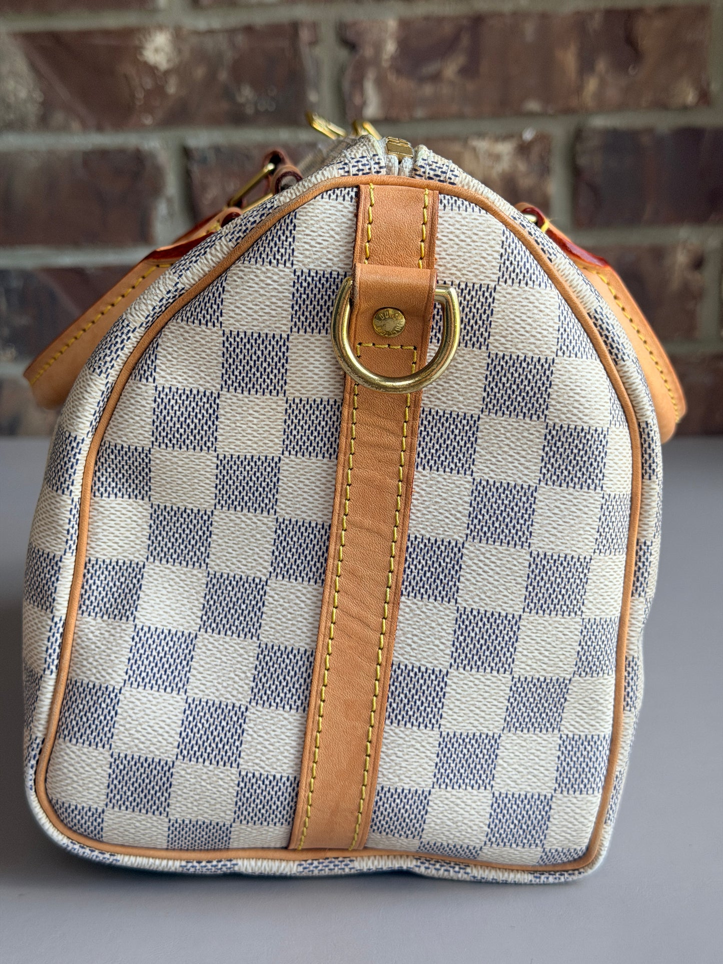 Louis Vuitton Speedy Handbag Damier Azur 25 Bando - 62384