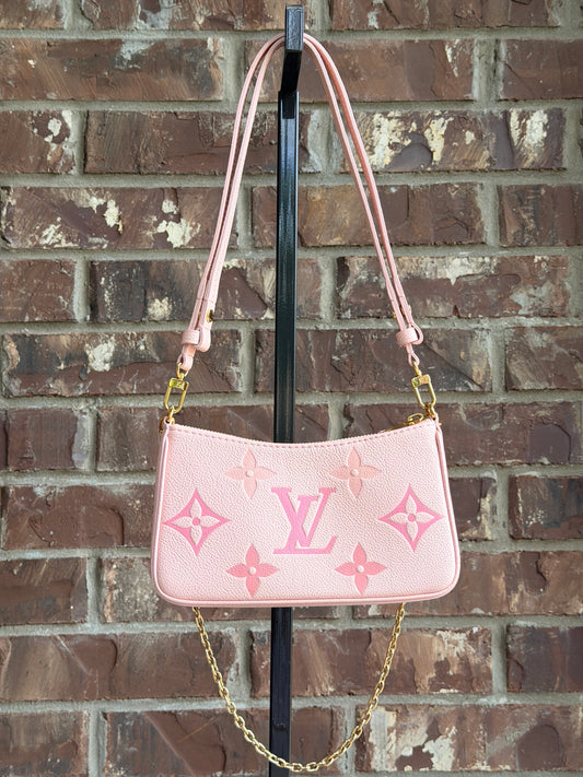 Louis Vuitton Easy Pouch on Strap By The Pool Monogram Empreinte Giant Pink 78285