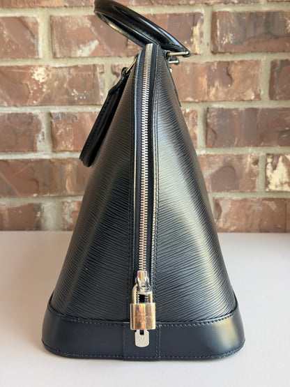 Louis Vuitton Alma Handbag Epi Leather GM Black 78423