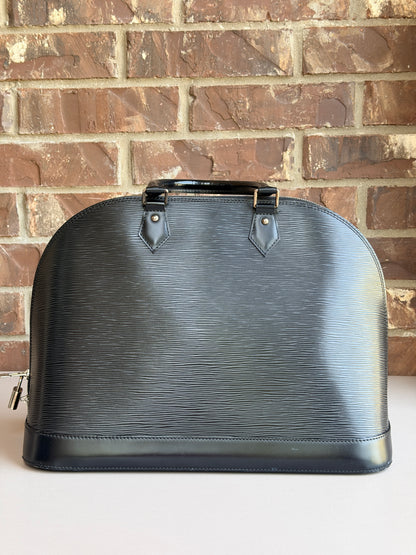Louis Vuitton Alma Handbag Epi Leather GM Black 78423