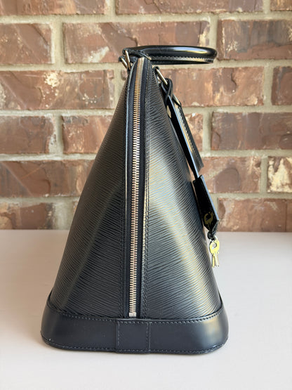 Louis Vuitton Alma Handbag Epi Leather GM Black 78423