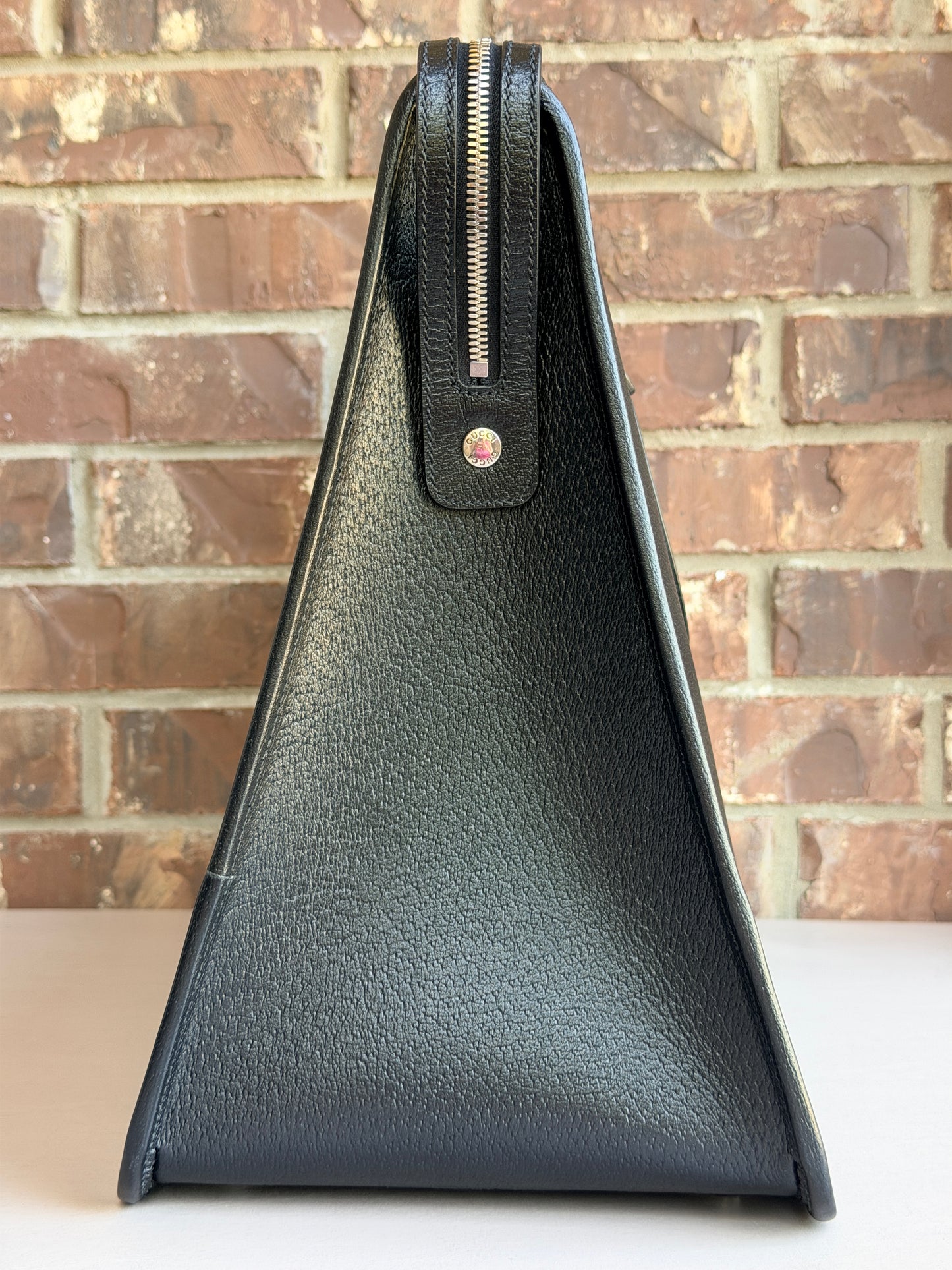 Gucci Interlocking G Convertible Briefcase Leather Large Black 67345