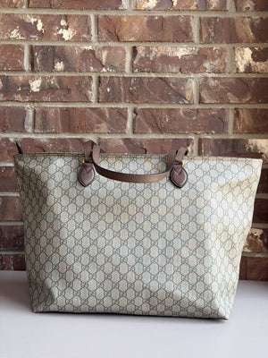 Gucci GG Supreme Medium Tote Brown 34564