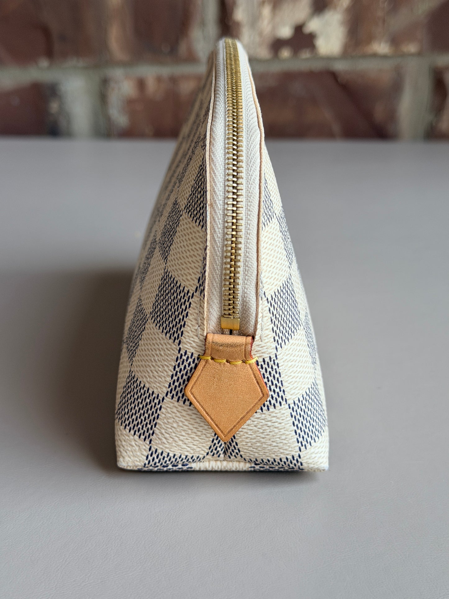Louis Vuitton Cosmetic Bag Damier Azur PM 73463