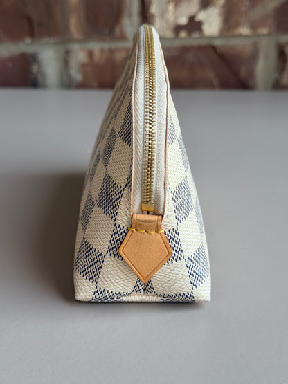 Louis Vuitton Cosmetic Bag Damier Azur PM 73463
