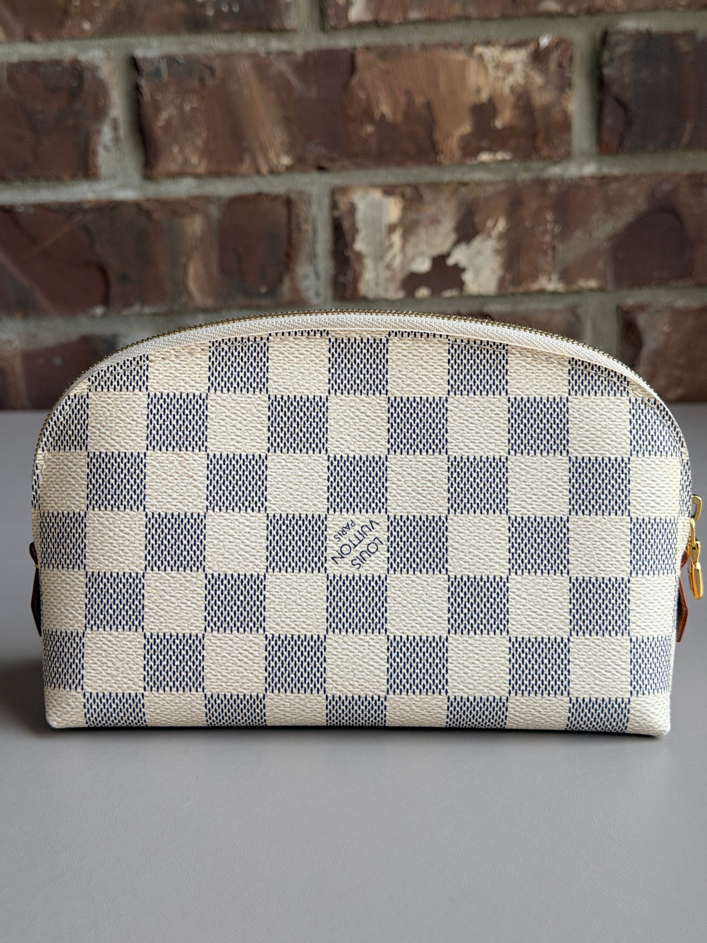 Louis Vuitton Cosmetic Bag Damier Azur PM 73463